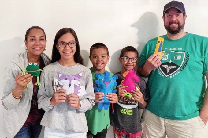 family-sewing-zenki-softies family sewing softies together