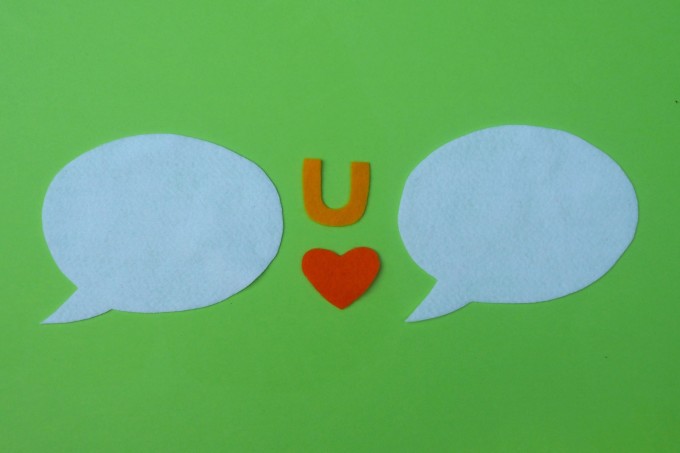 cut out felt for speech bubble