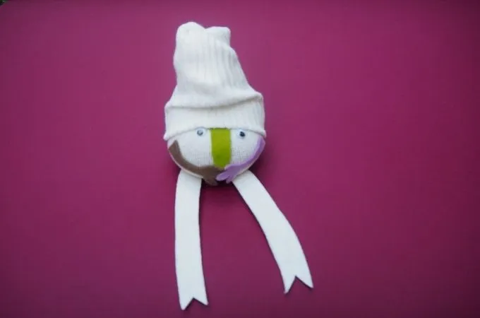 DIY no sew sock doll